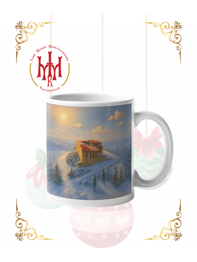 Ceramic Mug “Monastery in the Snow” – Blessing & Serenity