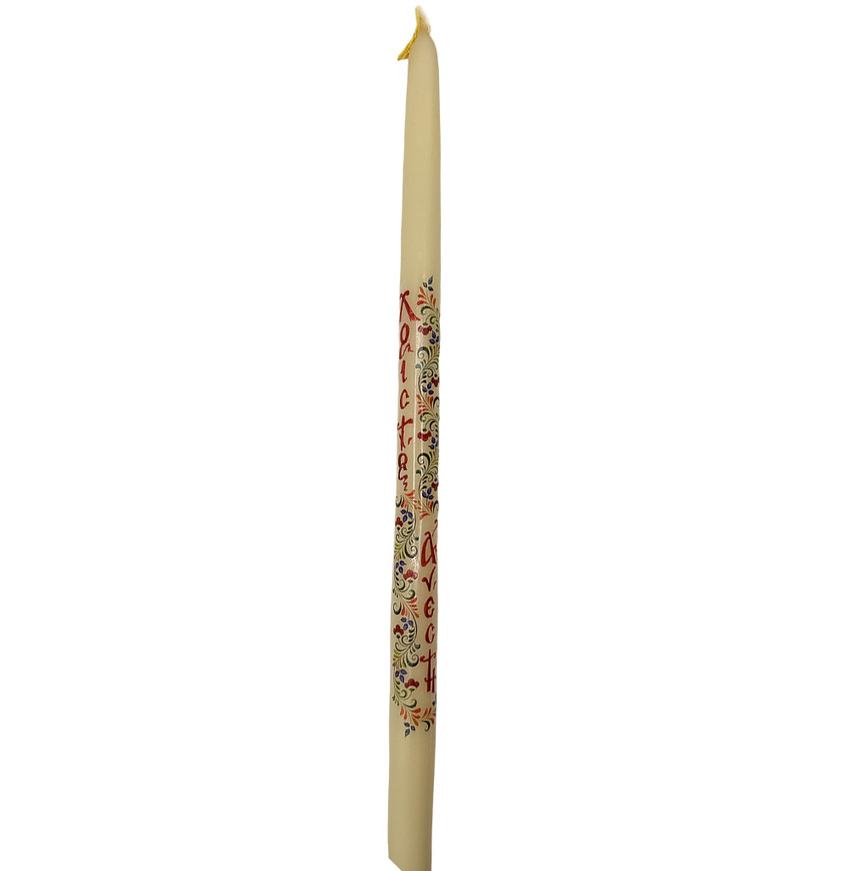 Bee wax Easter candle flower