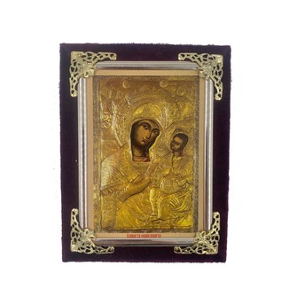 Icon of Panagia Makellaria velvet