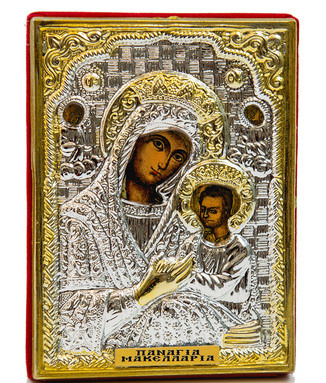 Βυζαντινή εικόνα με μεταλλικό πουκάμισο