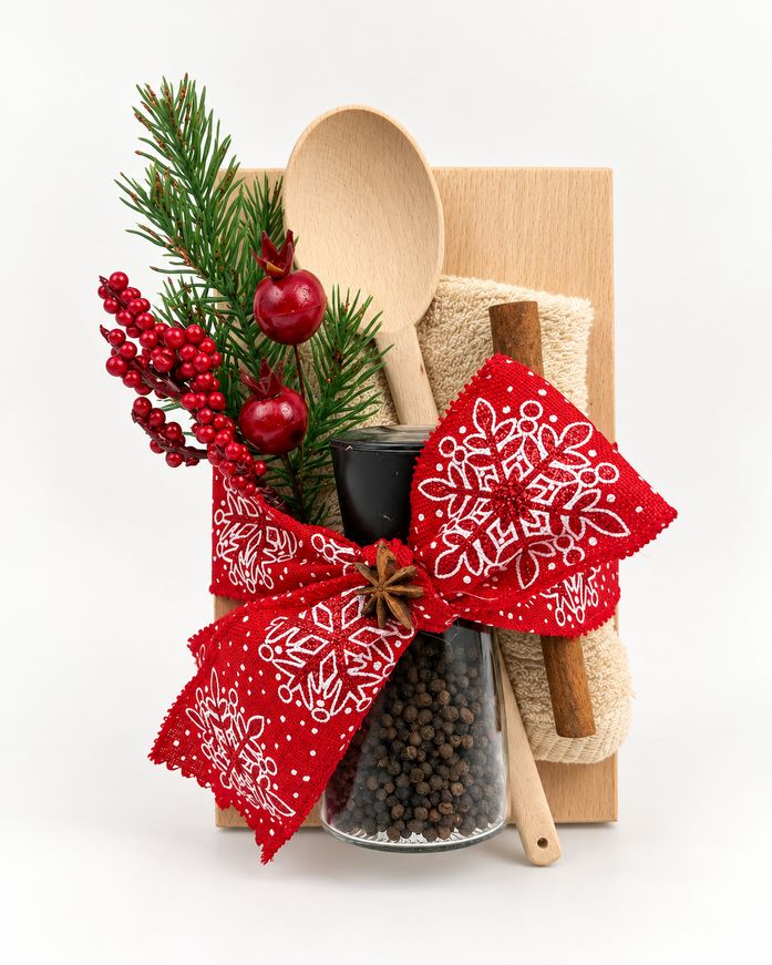Festive Kitchen Gift Set with Pepper Grinder