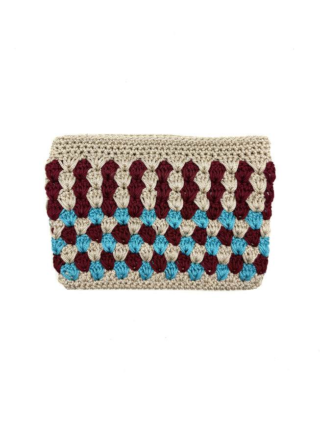 Handmade Knitted Wallet – Tricolor