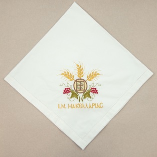 Holy bread cloth with colored embroidery